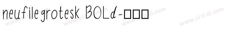 neufilegrotesk BOLd字体转换